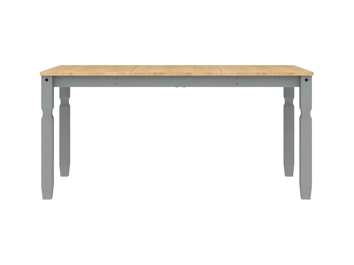 Mesa de comedor Corona madera maciza de pino gris 160x80x75 cm ES484227