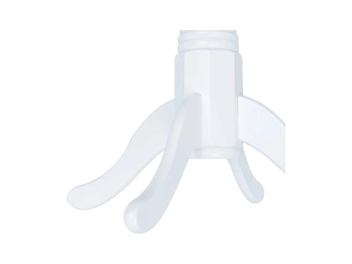 Mesa de comedor de madera maciza de caucho blanca 106 cm ES927801