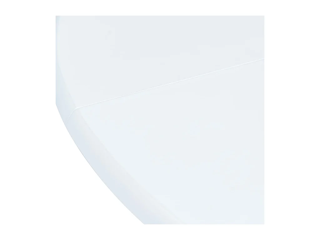 Mesa de comedor de madera maciza de caucho blanca 106 cm ES927801