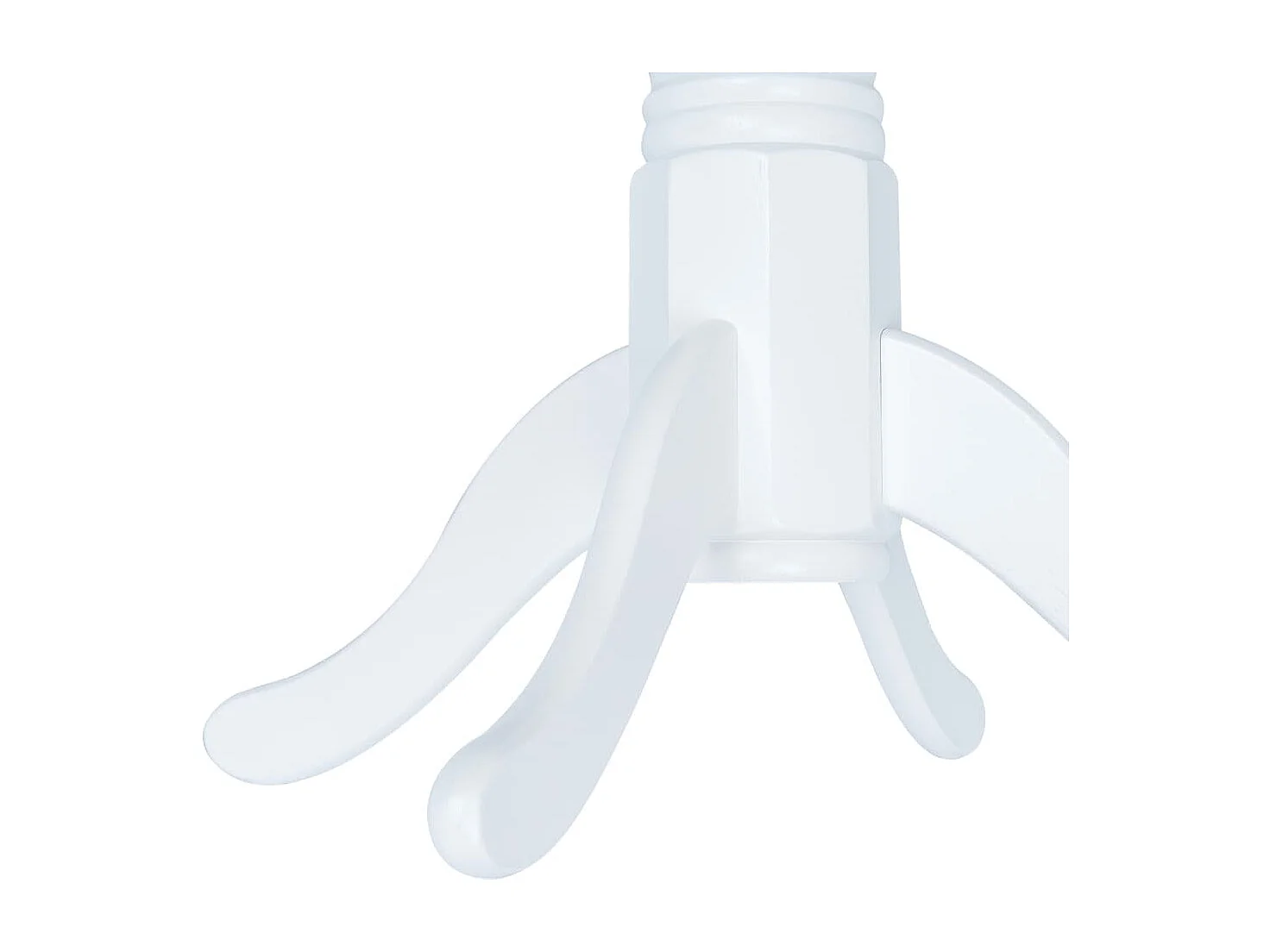 Mesa de comedor de madera maciza de caucho blanca 106 cm ES927801