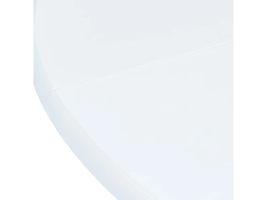 Mesa de comedor de madera maciza de caucho blanca 106 cm ES927801