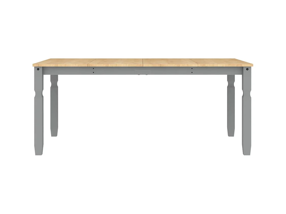 Table à manger Corona gris 180x90x75 cm bois massif de pin FR859793
