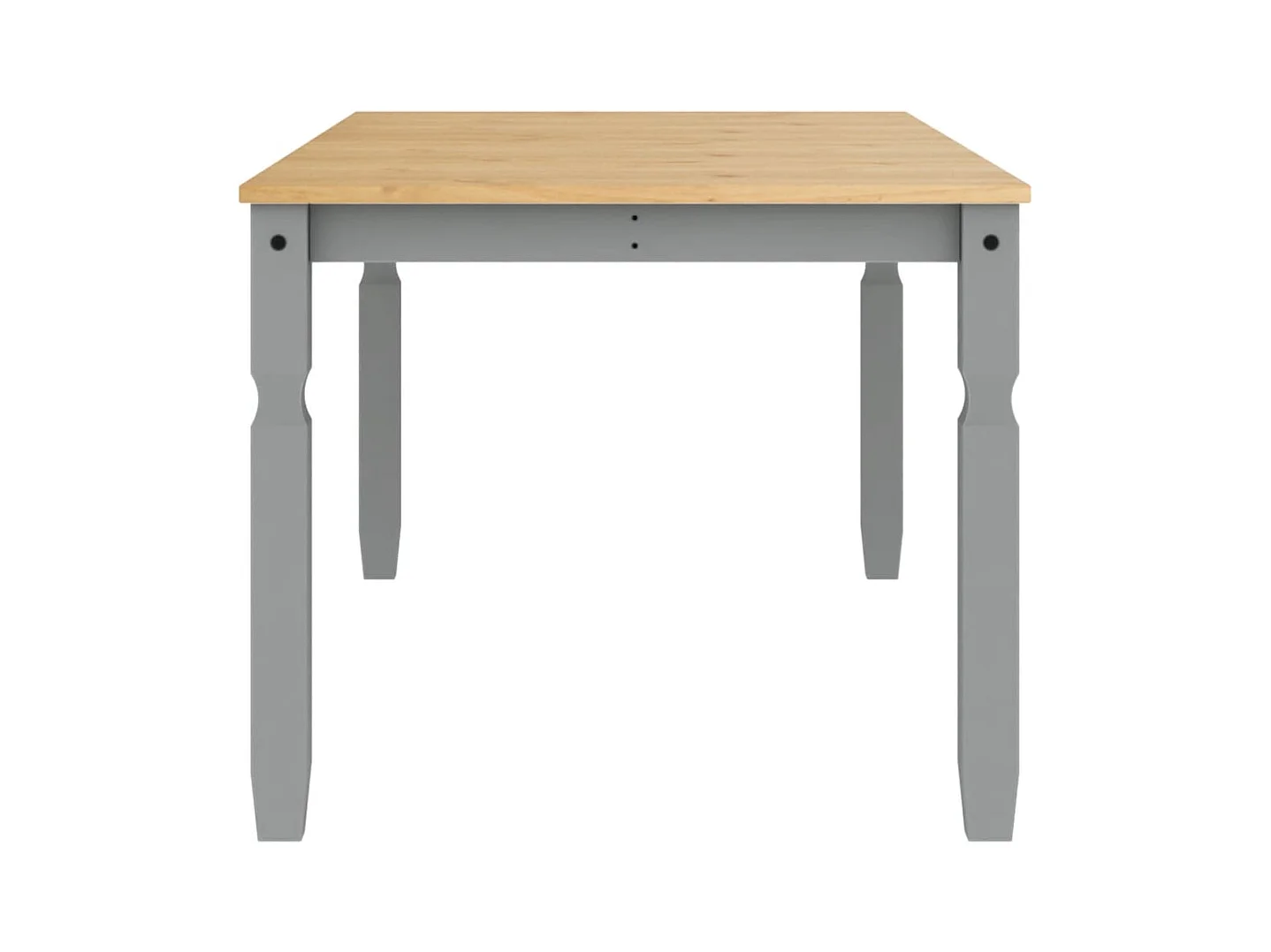 Table à manger Corona gris 180x90x75 cm bois massif de pin FR859793