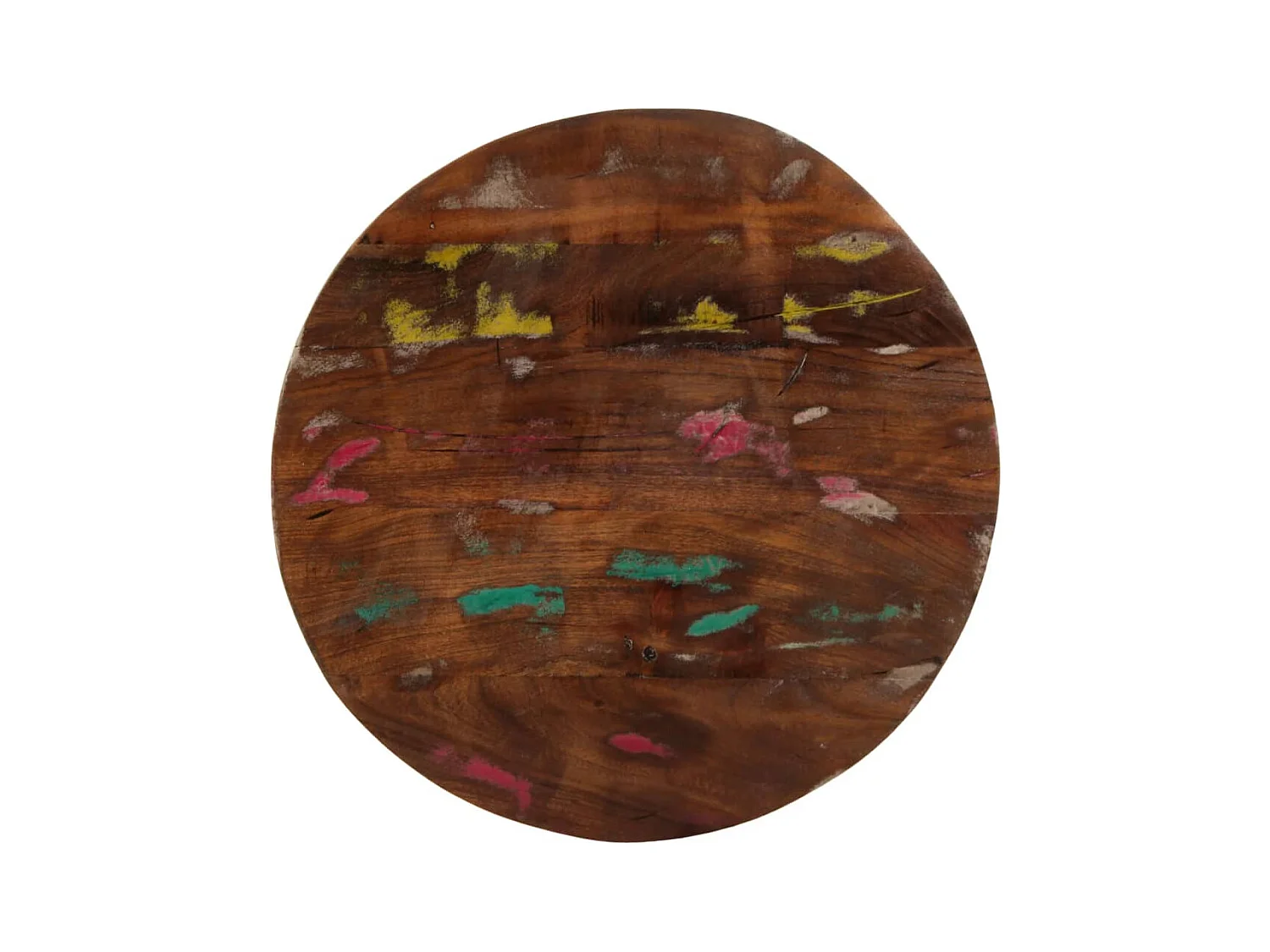 Tafelblad rond Ø 90x3,8 cm massief gerecycled hout BE574195