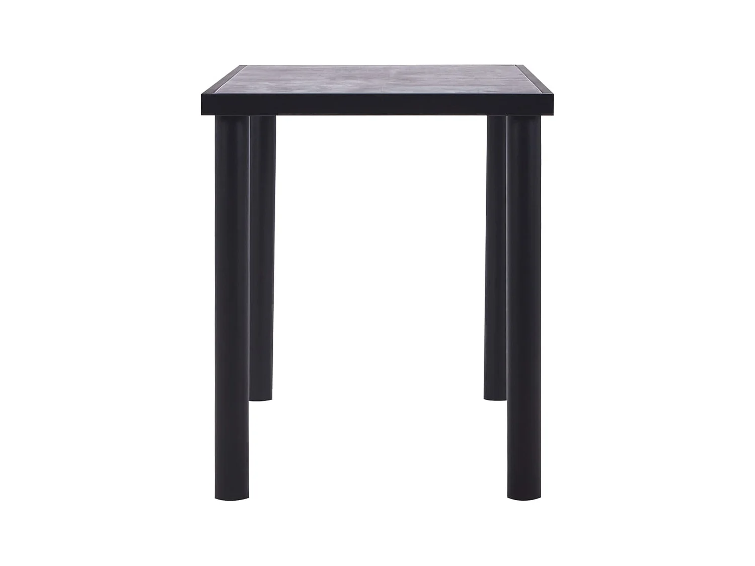Mesa de comedor de MDF negro y gris hormigón 120x60x75 cm ES828973