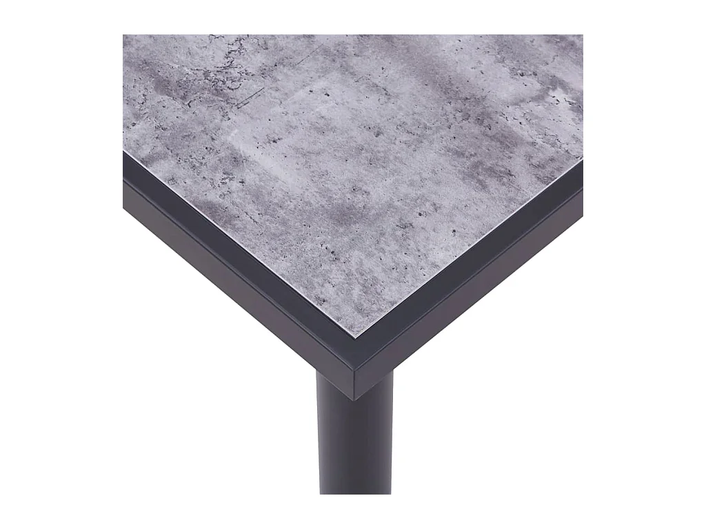 Table de salle à manger Noir et gris béton 120x60x75 cm MDF FR564692
