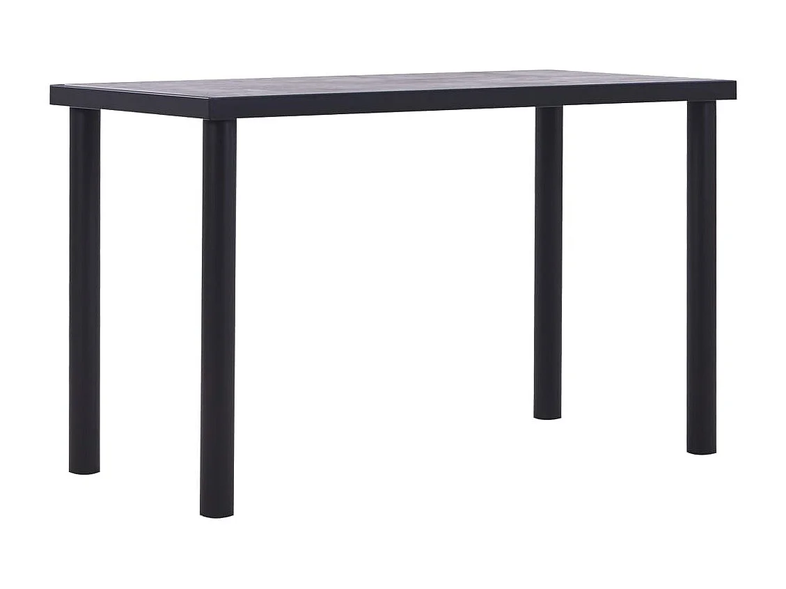 Table de salle à manger Noir et gris béton 120x60x75 cm MDF FR564692