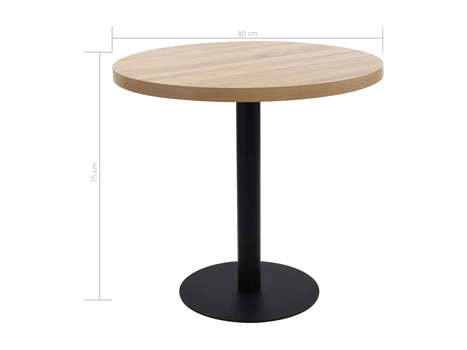 Table de bistro Marron clair 80 cm MDF FR300161