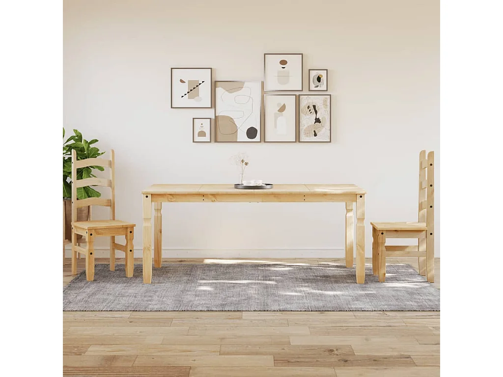 Table à manger Corona 180x90x75 cm bois massif de pin FR781874