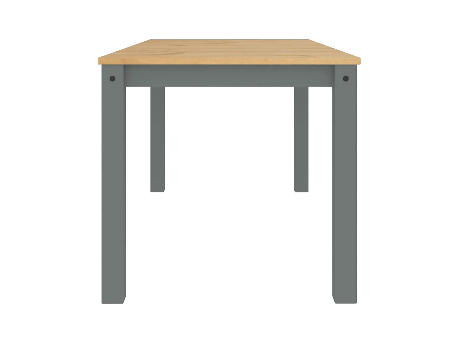 Mesa de comedor Panama madera maciza de pino gris 160x80x75 cm ES333051