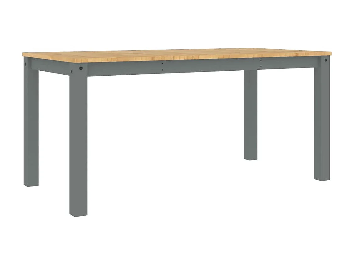 Table à manger Panama gris 160x80x75 cm bois massif de pin FR540074