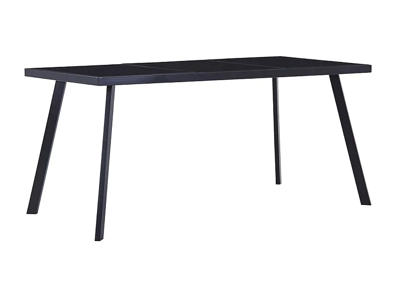 Table à manger Noir 180x90x75 cm Verre trempé FR992273
