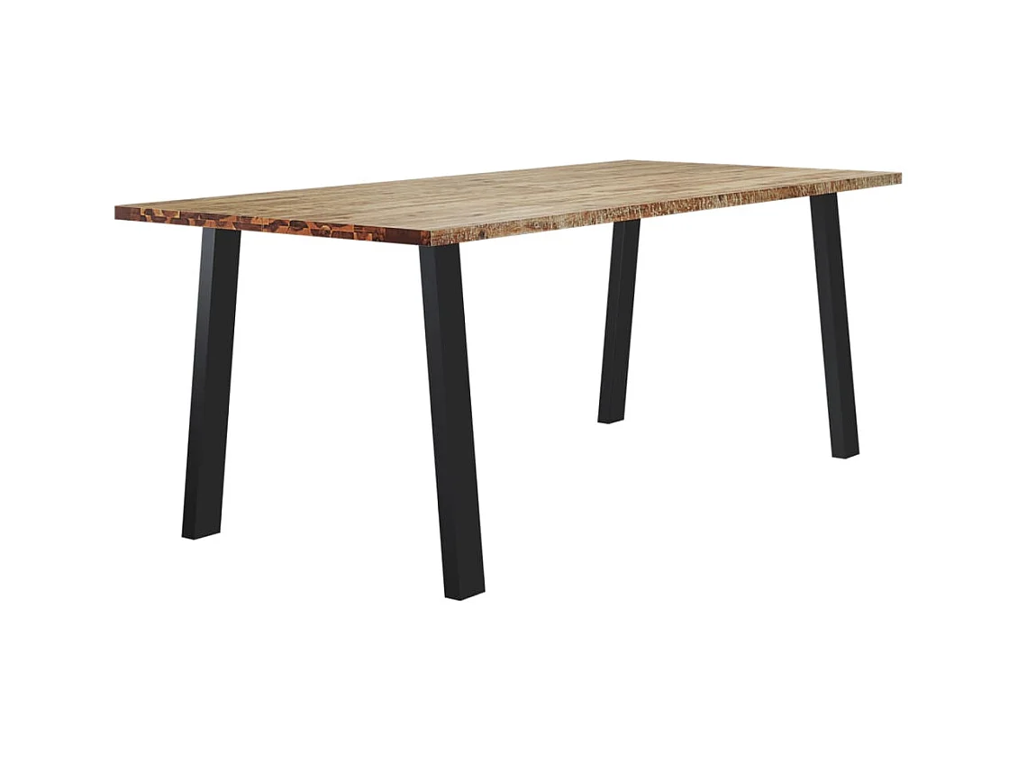 Mesa de comedor madera maciza de acacia 200x90x75 cm ES957359