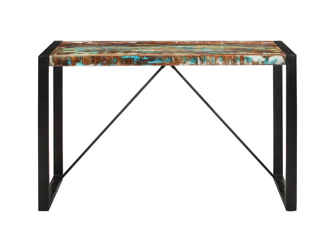 Mesa de jantar 120x55x76 cm madeira recuperada maciça PT890672