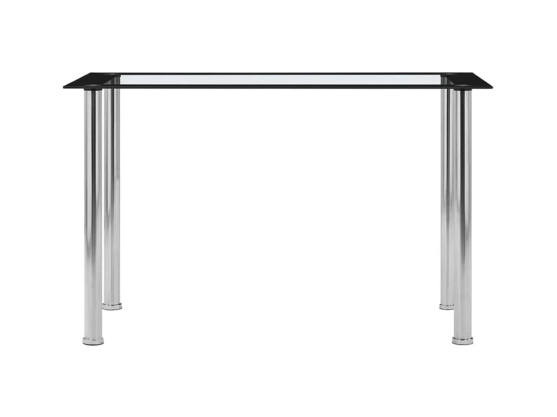 Mesa de comedor vidrio templado negro transparente 120x60x75 cm ES330287