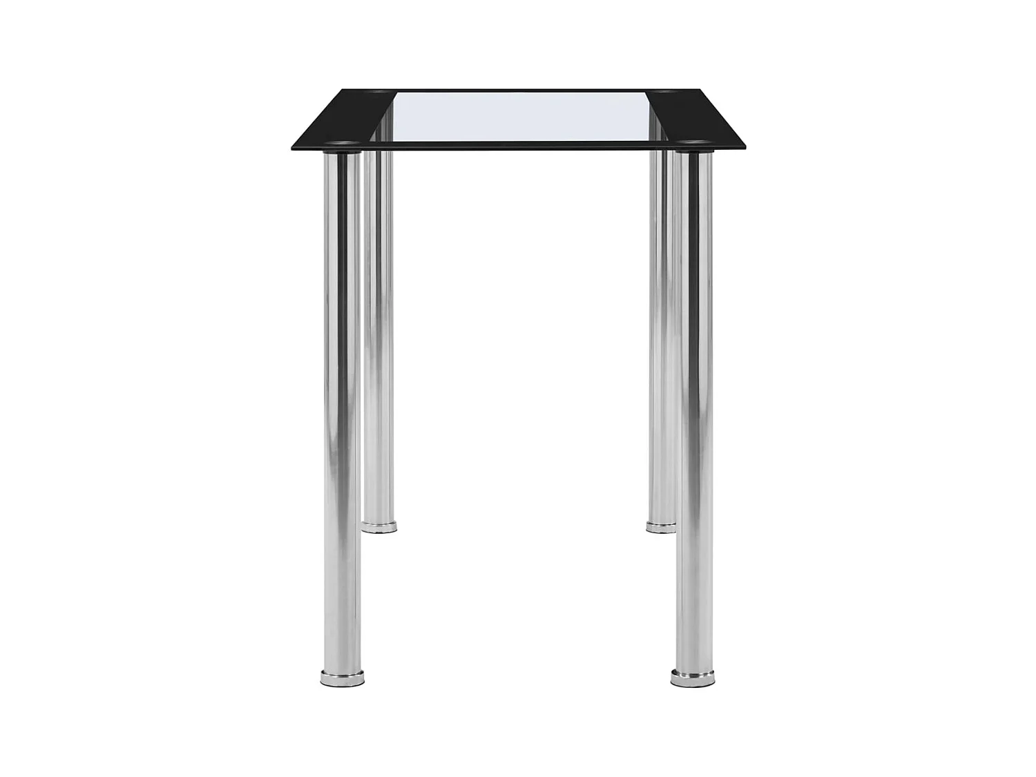 Mesa de comedor vidrio templado negro transparente 120x60x75 cm ES330287