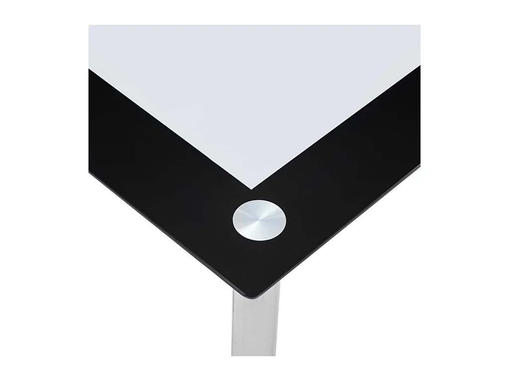 Mesa de comedor vidrio templado negro transparente 120x60x75 cm ES330287