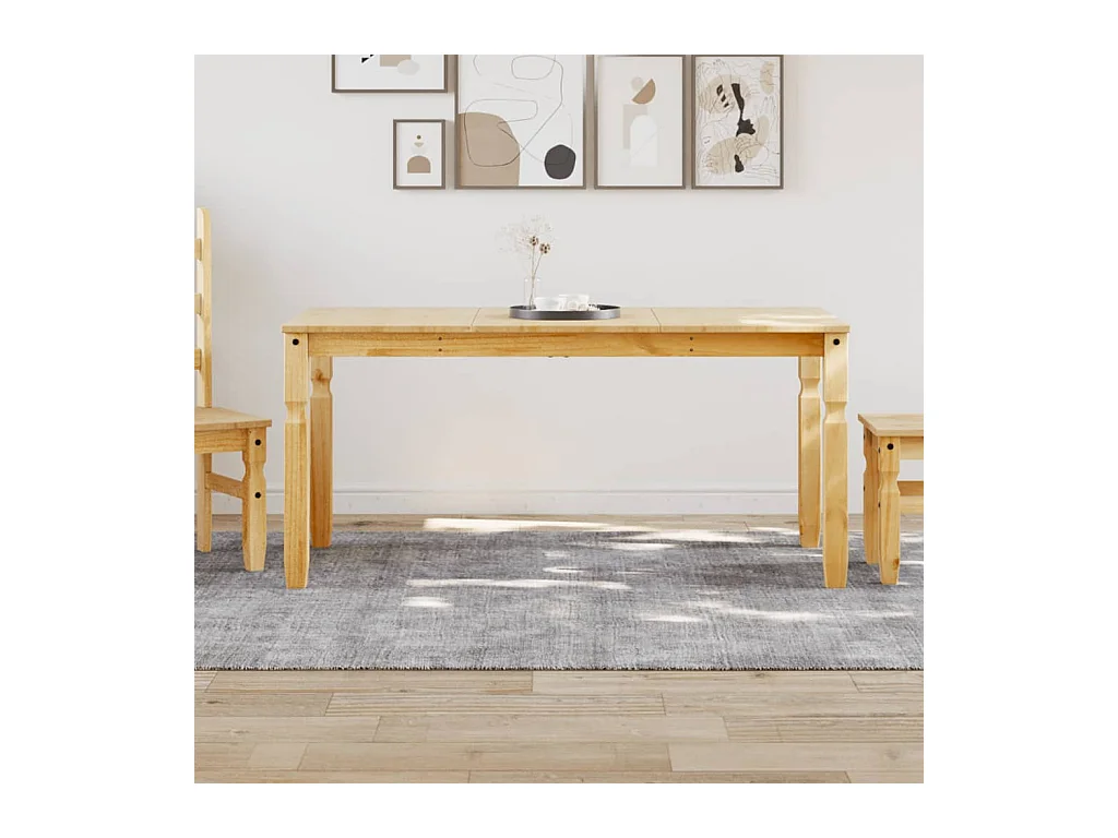 Table à manger Corona 160x80x75 cm bois massif de pin FR874247