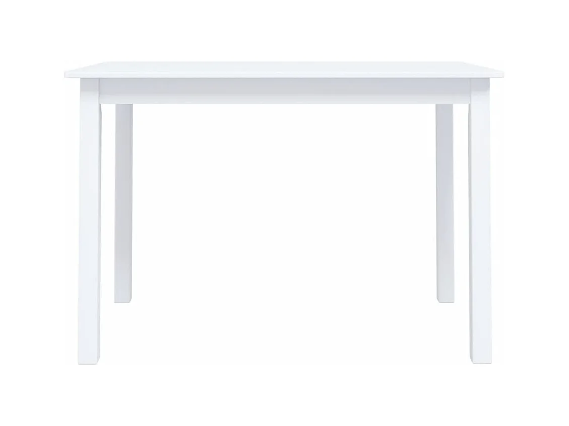 Table à manger Blanc 114x71x75 cm Bois d'hévéa massif FR867918