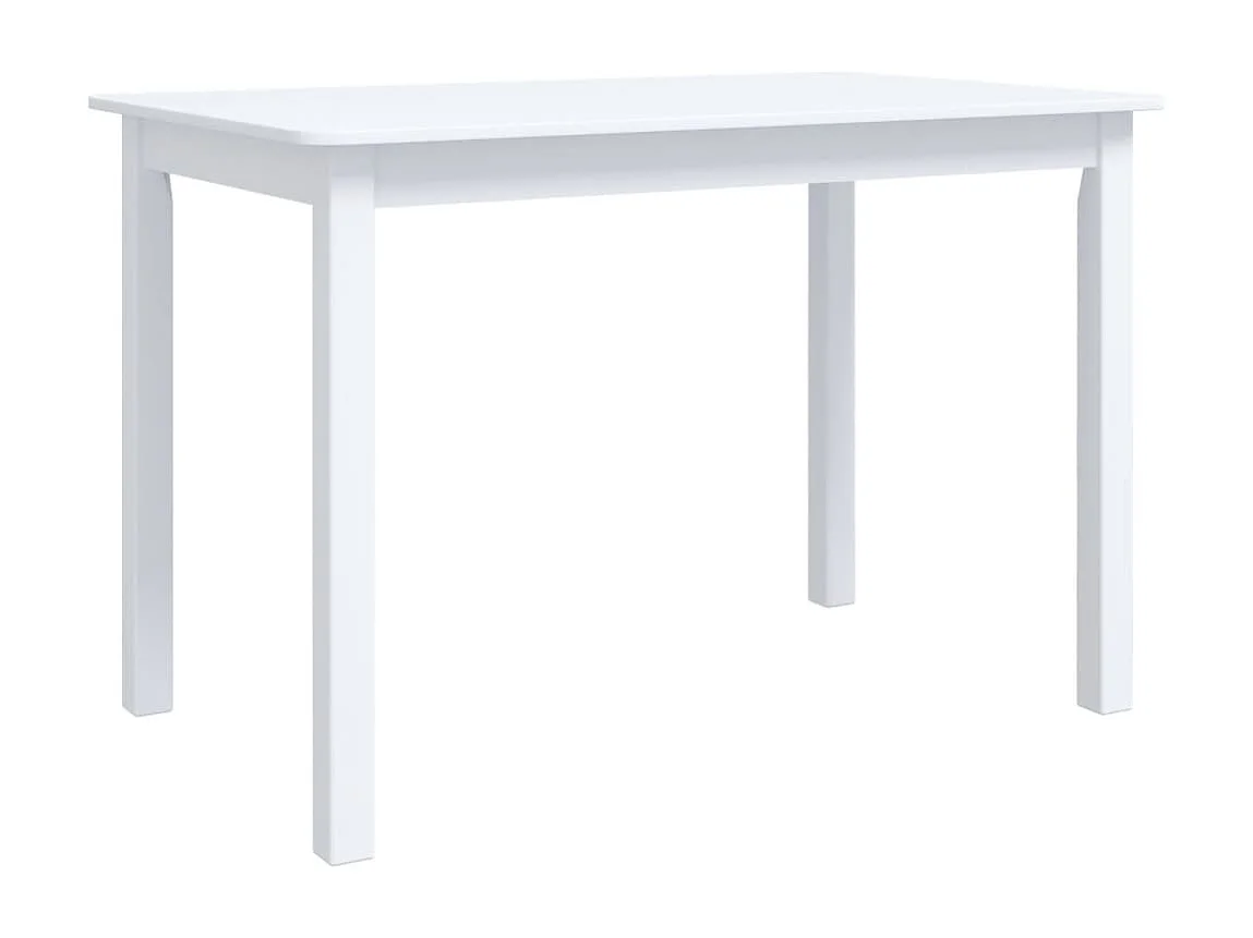 Table à manger Blanc 114x71x75 cm Bois d'hévéa massif FR867918