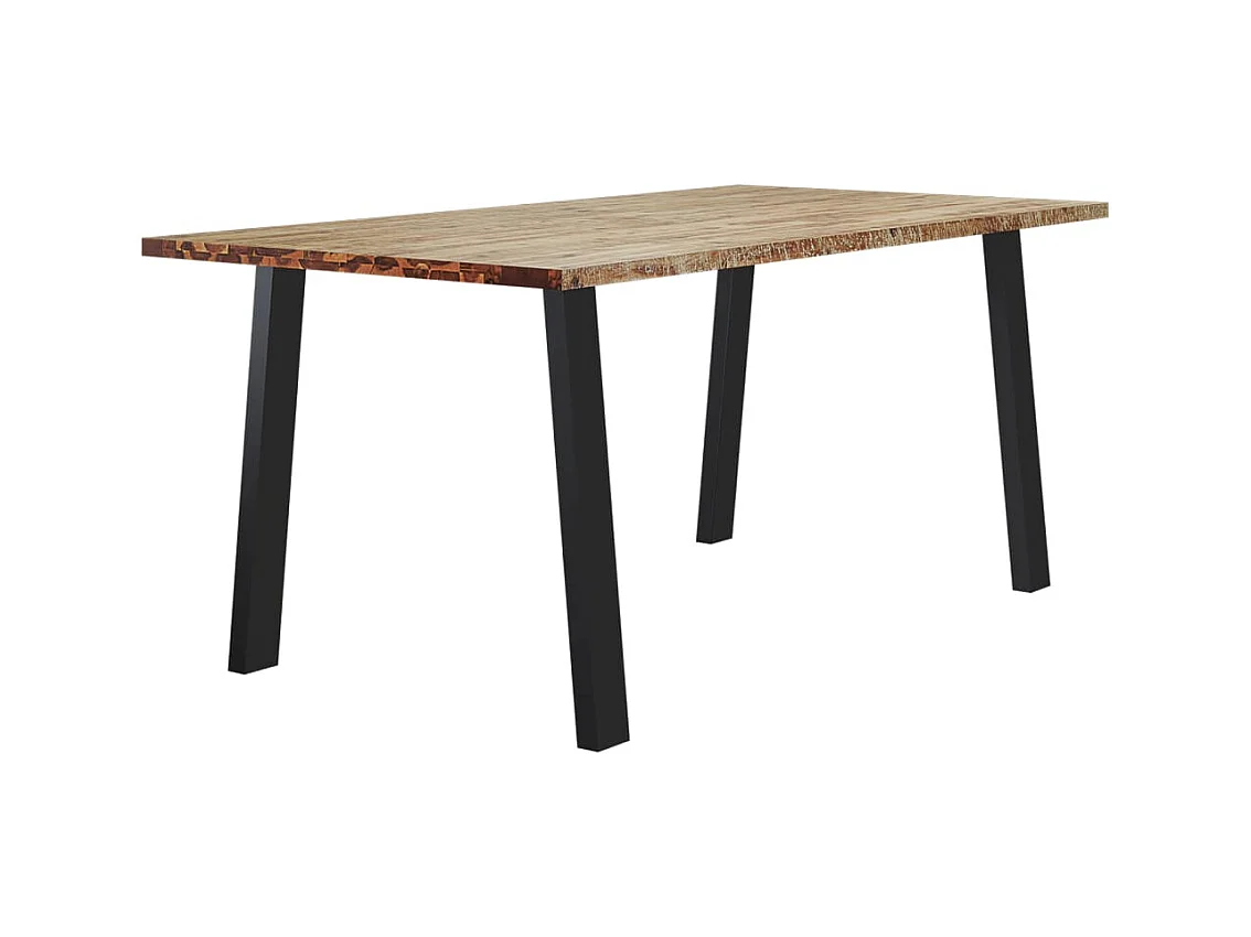 Mesa de comedor madera maciza de acacia 150x90x75 cm ES922915