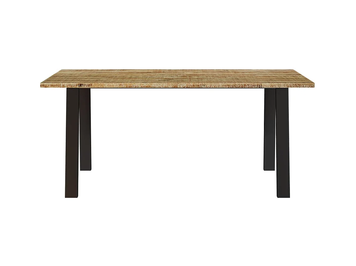 Mesa de comedor madera maciza de acacia 150x90x75 cm ES922915