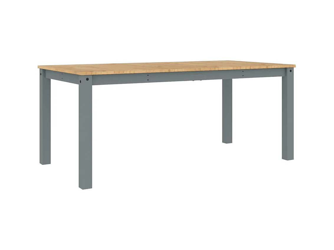 Table à manger Panama gris 180x90x75 cm bois massif de pin FR987430