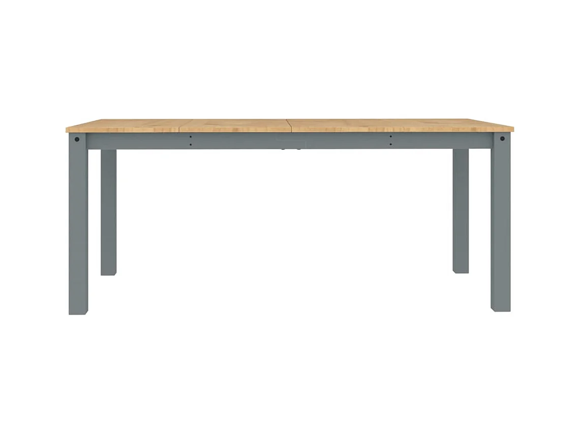 Table à manger Panama gris 180x90x75 cm bois massif de pin FR987430