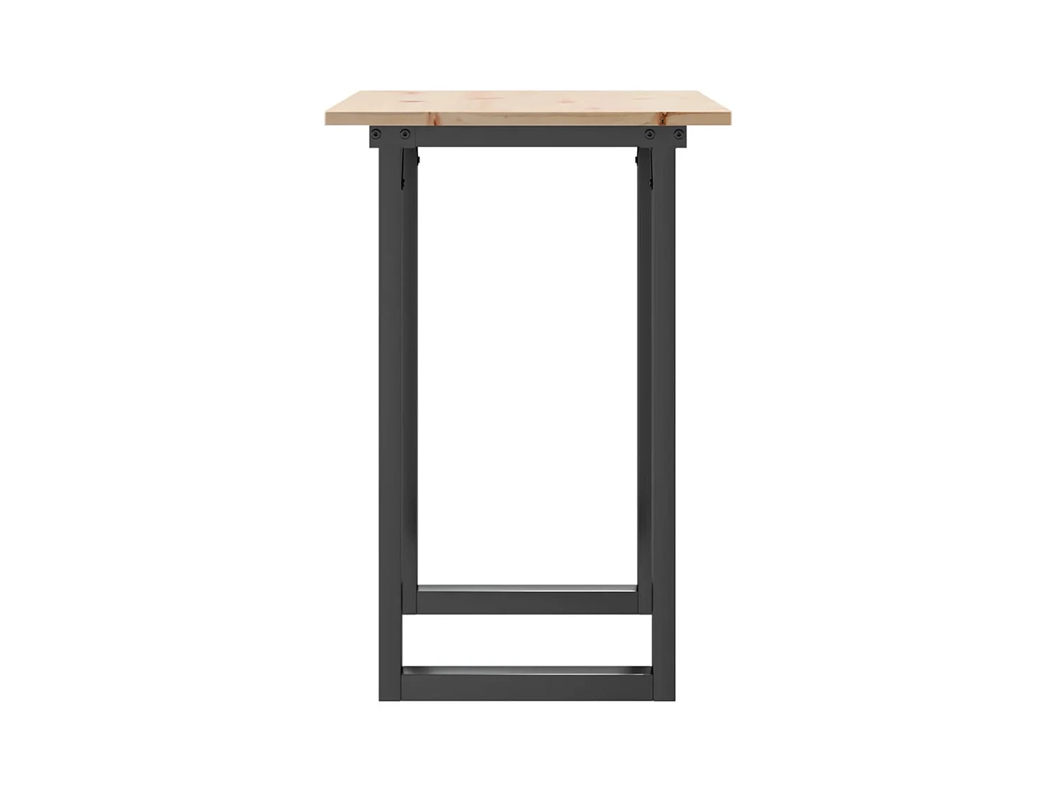Mesa de comedor marco O madera maciza pino y hierro 80x50x75 cm ES558102