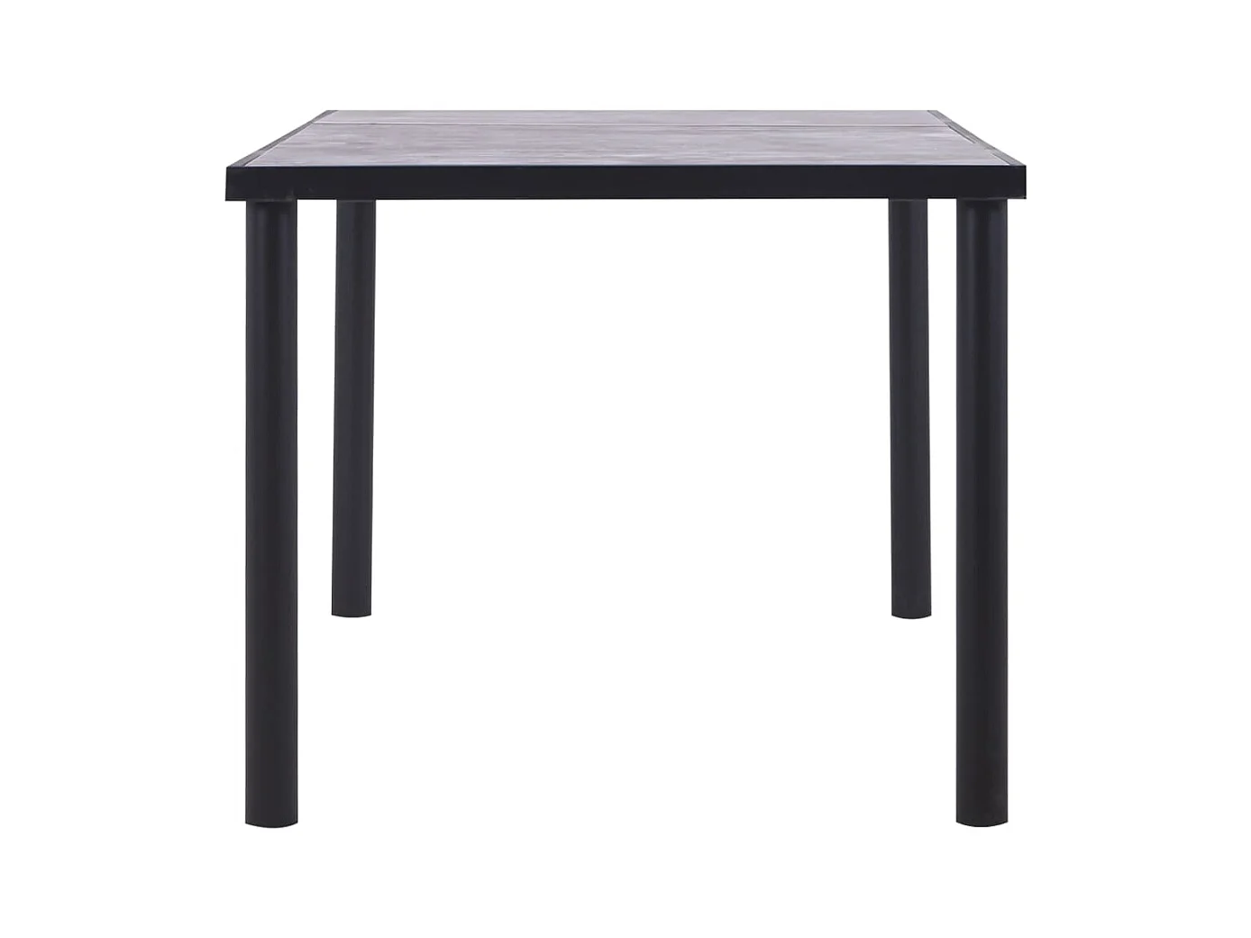 Mesa de comedor de MDF negro y gris hormigón 180x90x75 cm ES139426