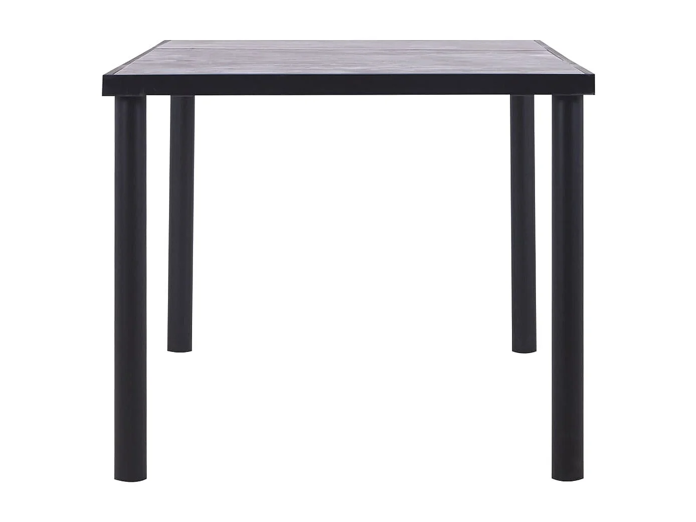 Table à manger Noir et gris béton 180x90x75 cm MDF FR218410