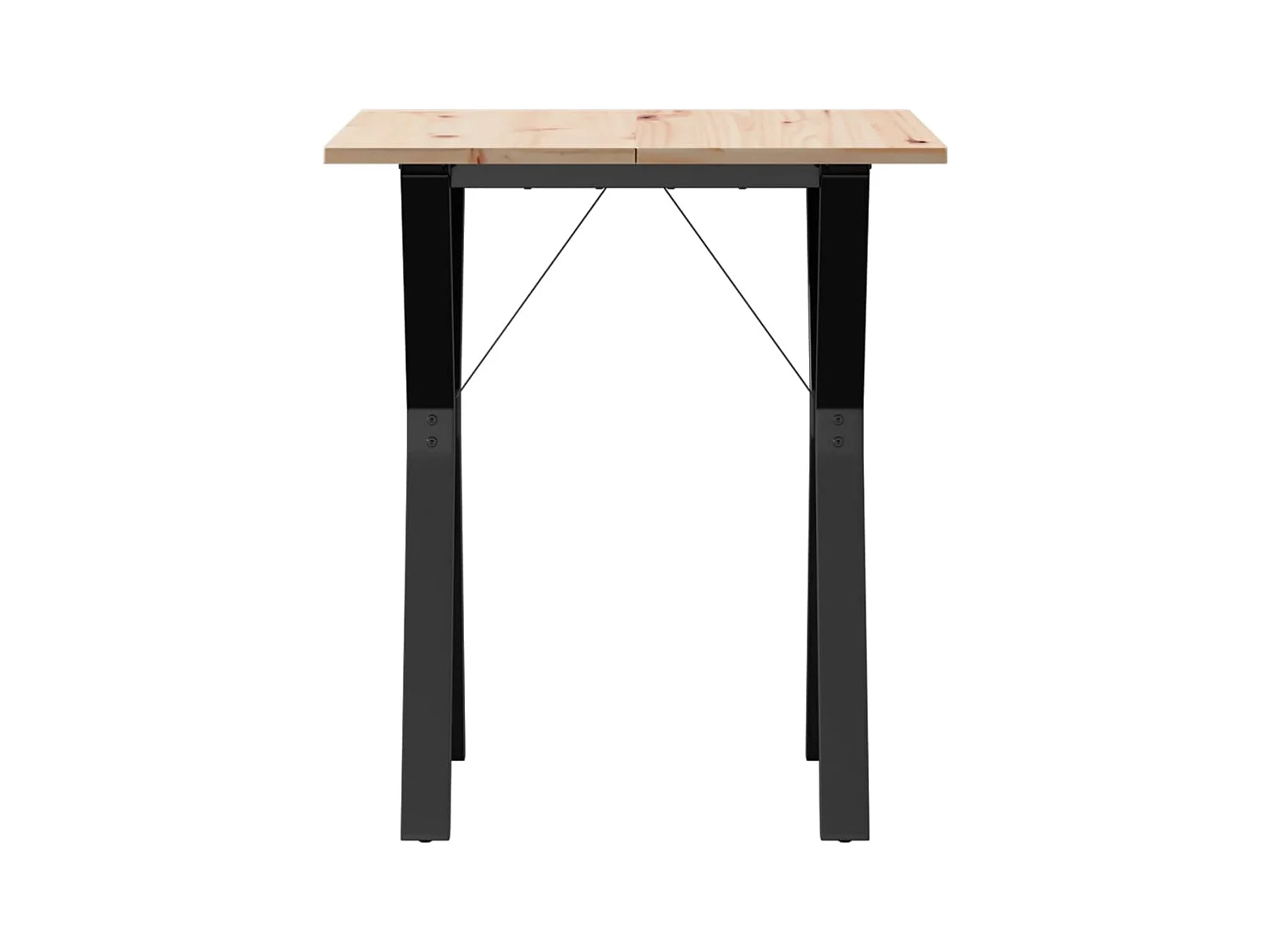 Table à manger cadre en Y 60x60x75 cm bois de pin massif fonte FR936757