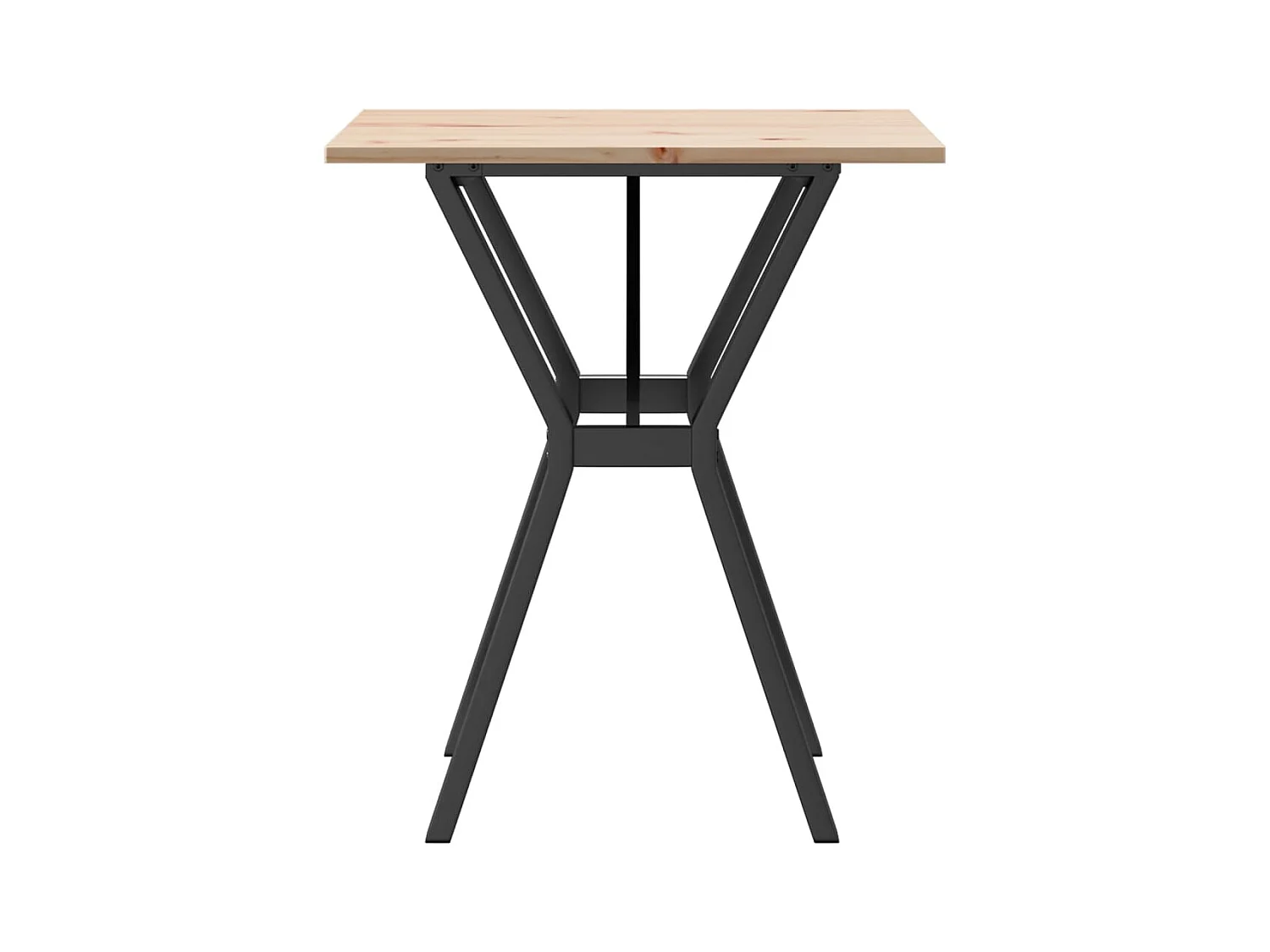 Table à manger cadre en Y 60x60x75 cm bois de pin massif fonte FR936757