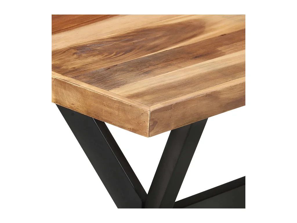 Mesa de comedor de madera acacia acabado miel 120x60x75 cm ES397571