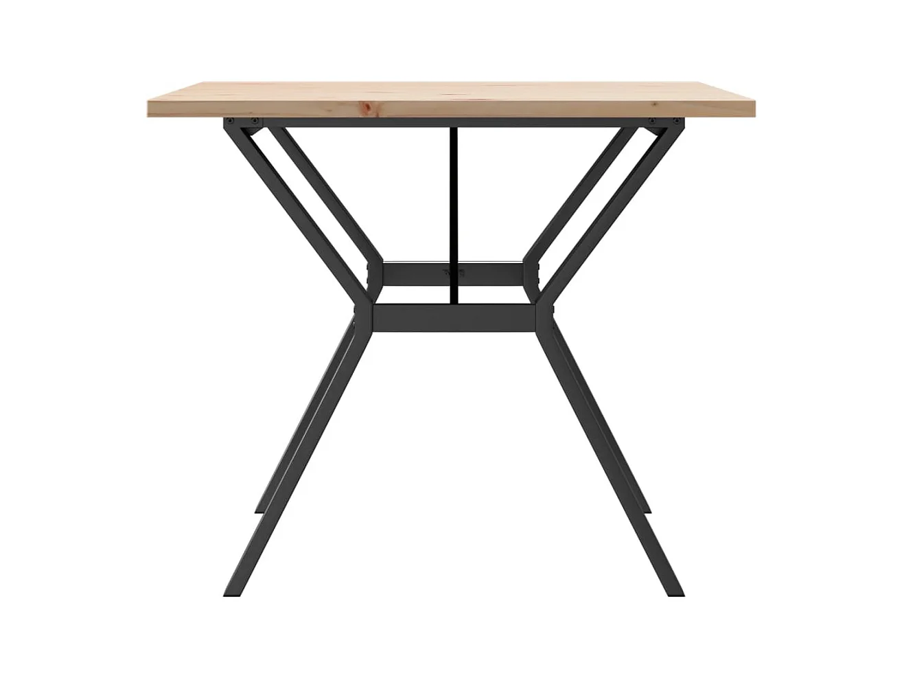 Mesa comedor marco Y madera maciza pino y hierro 90x90x75,5 cm ES147802