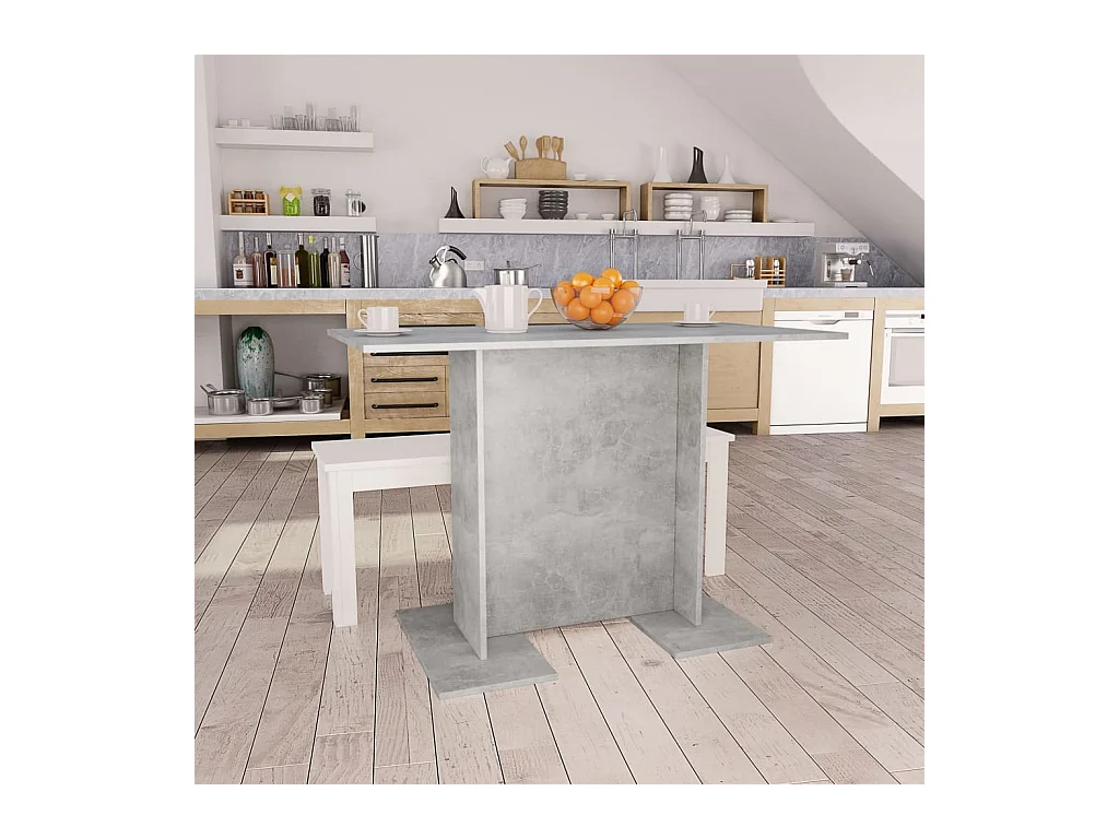 Table de salle à manger Gris béton 110 x 60 x 75 cm Aggloméré FR378442