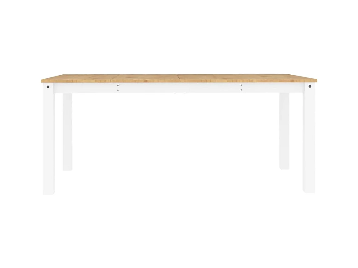 Mesa de comedor Panama madera maciza pino blanco 180x90x75 cm ES709317