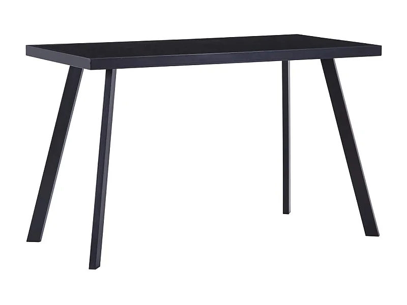 Mesa de jantar 120x60x75 cm vidro temperado preto PT320792