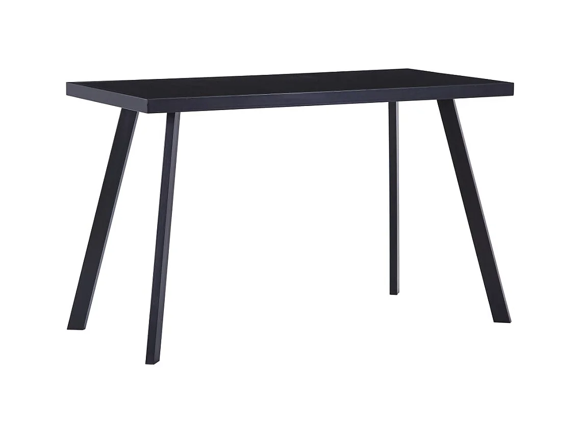 Table à manger Noir 120x60x75 cm Verre trempé FR872320