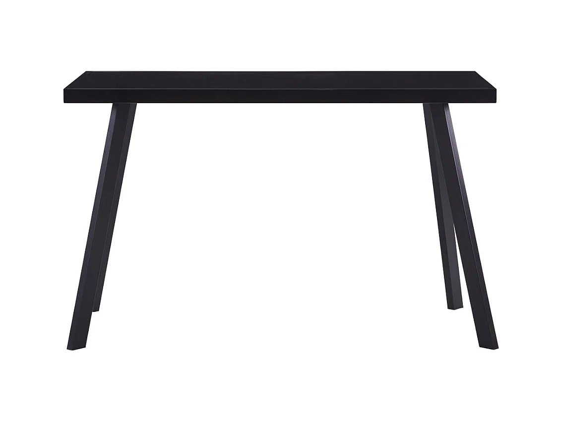 Table à manger Noir 120x60x75 cm Verre trempé FR872320