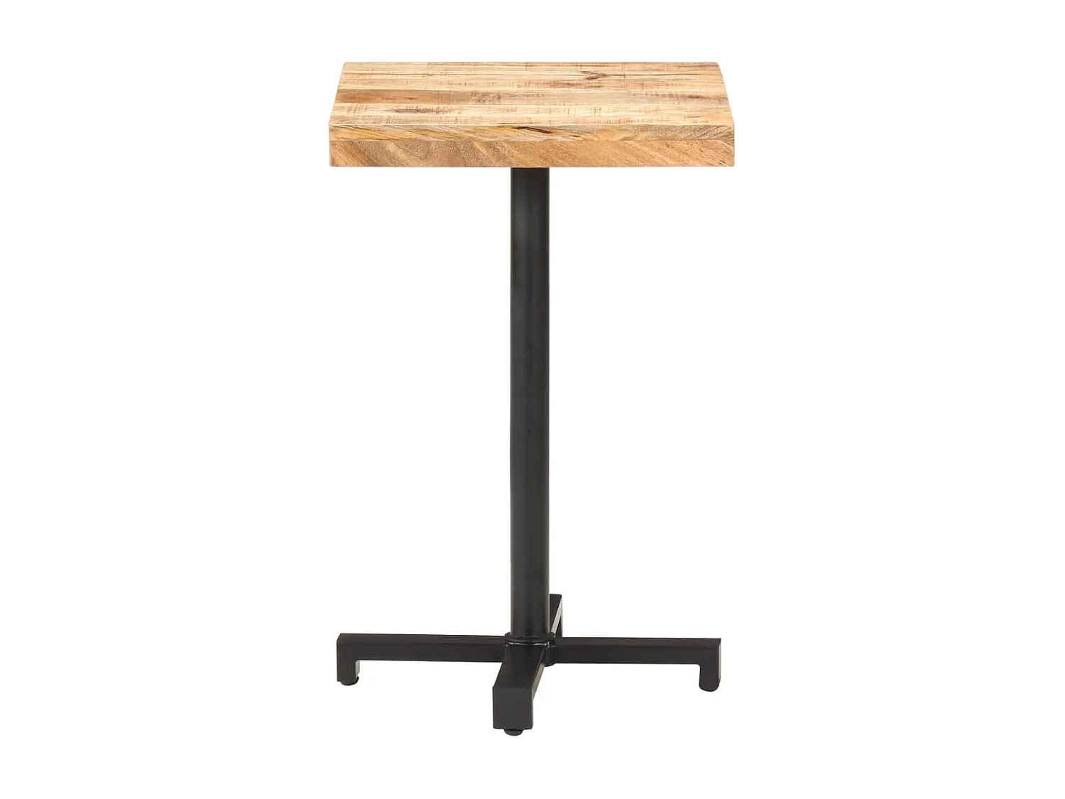 Mesa de bistró cuadrada madera de mango rugosa 50x50x75 cm ES249380