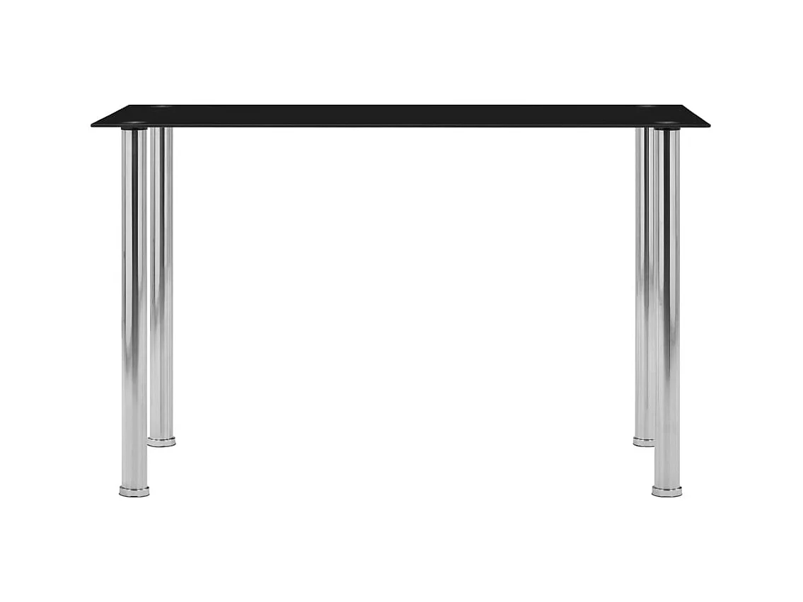Table à manger Noir 120x60x75 cm Verre trempé FR738534