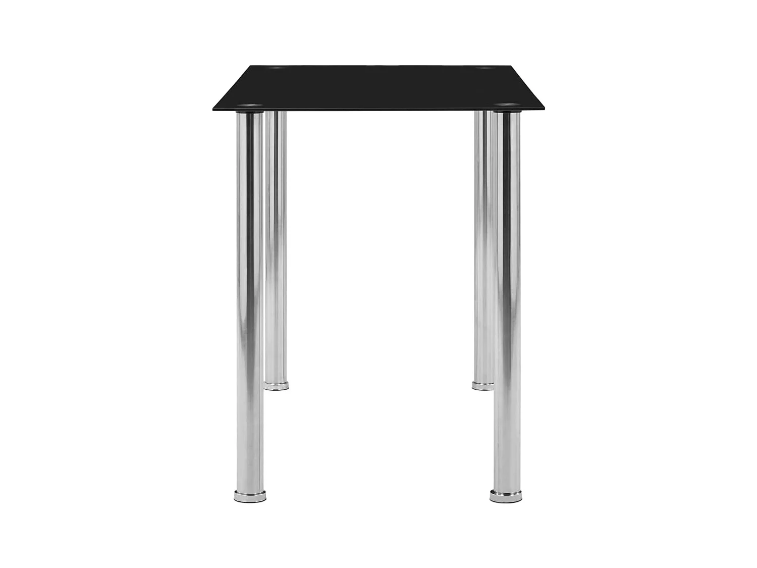 Table à manger Noir 120x60x75 cm Verre trempé FR738534