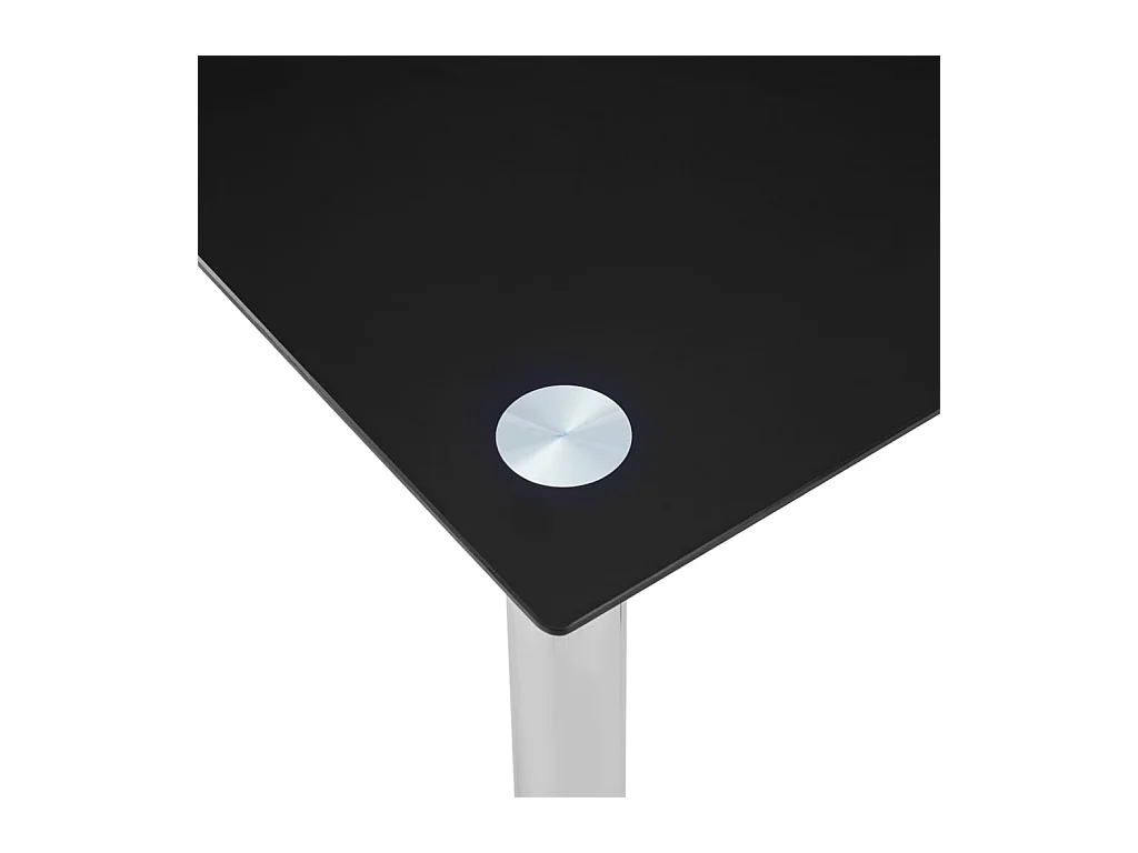 Table à manger Noir 120x60x75 cm Verre trempé FR738534