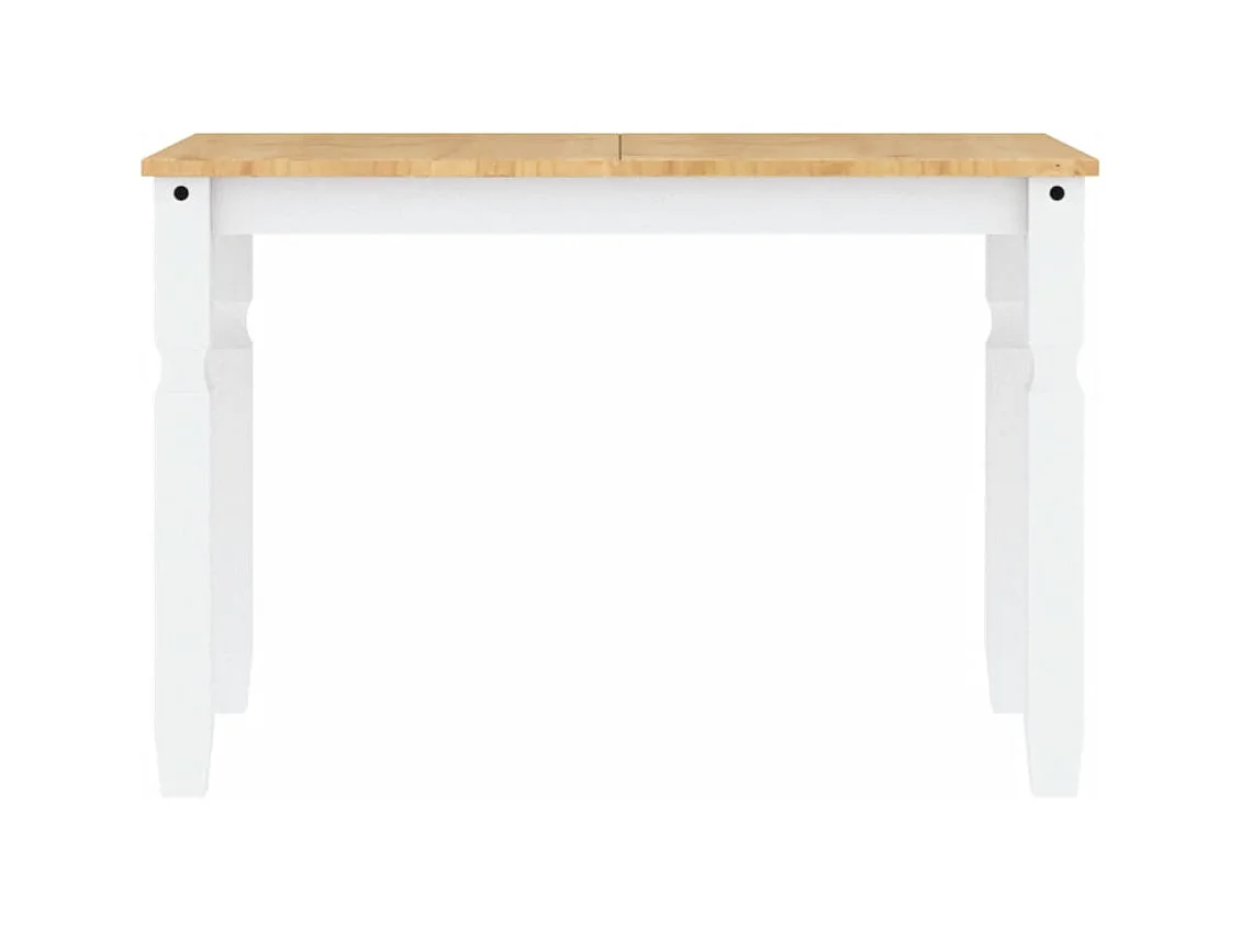 Mesa de comedor Corona madera maciza pino blanco 112x60x75 cm ES942348