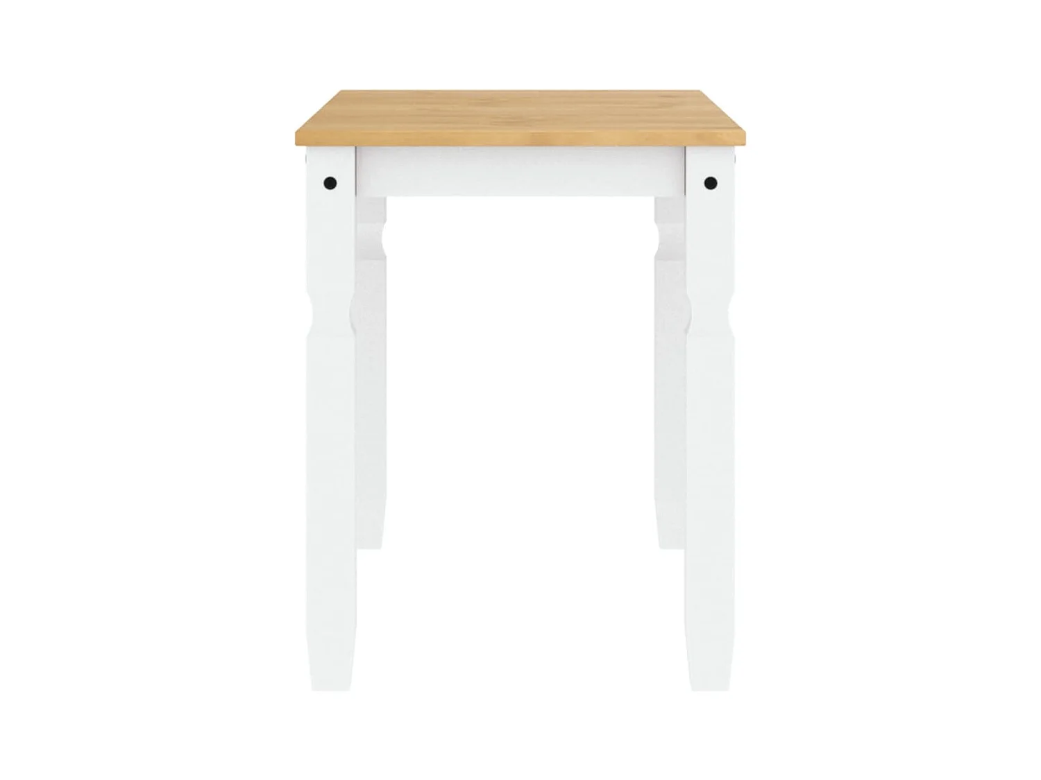 Mesa de comedor Corona madera maciza pino blanco 112x60x75 cm ES942348