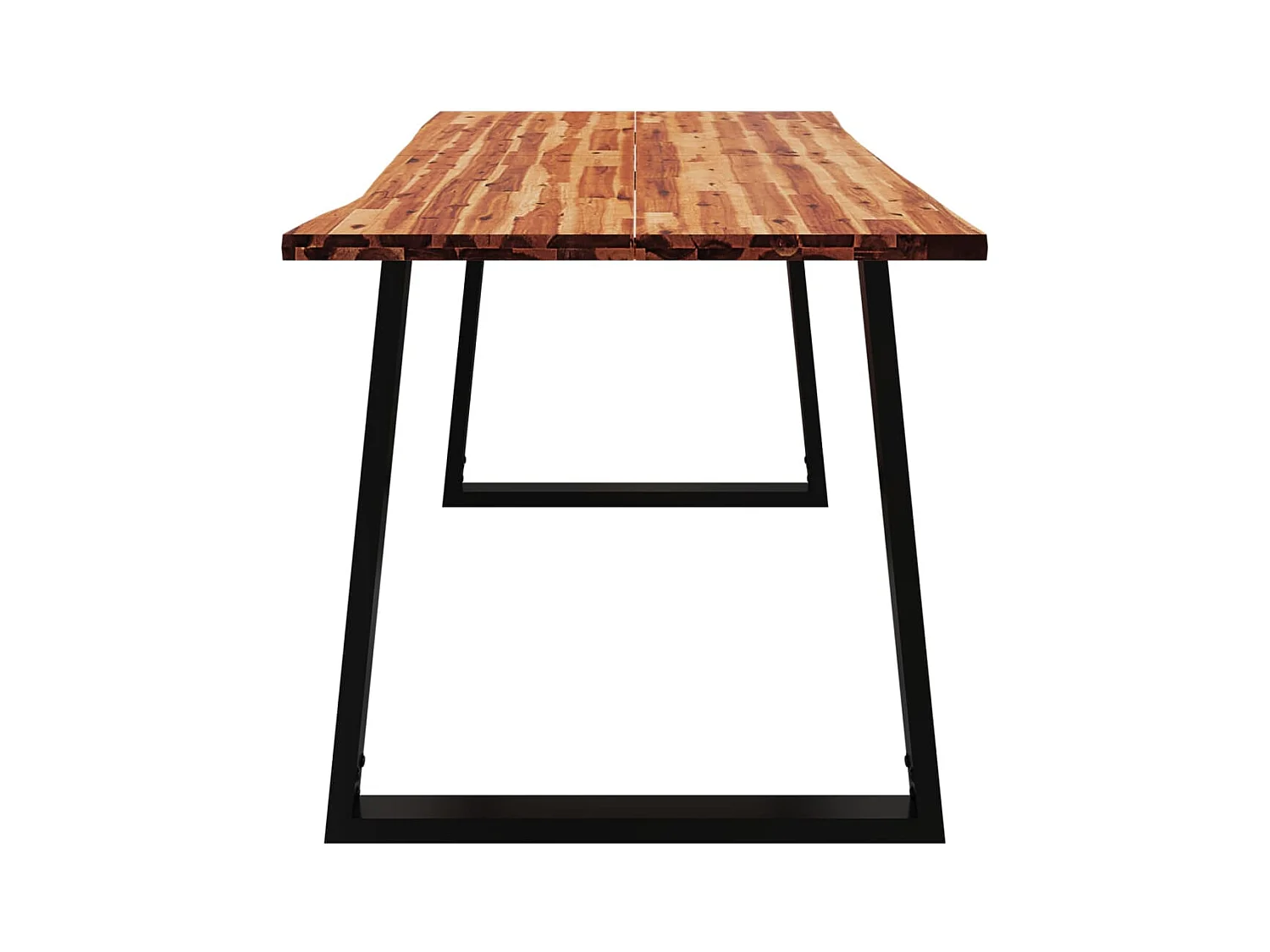 Table à manger 160x80x75 cm bois d'acacia solide à bord vif FR976263