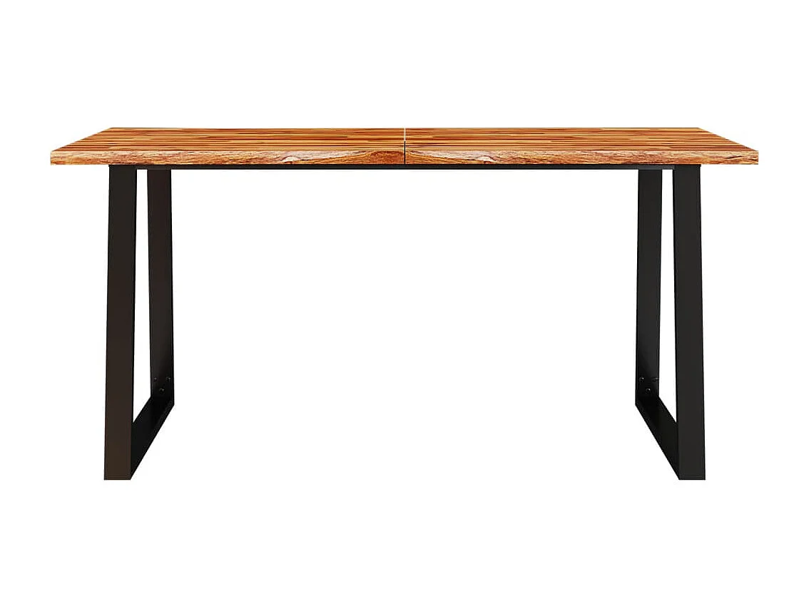 Table à manger 160x80x75 cm bois d'acacia solide à bord vif FR976263