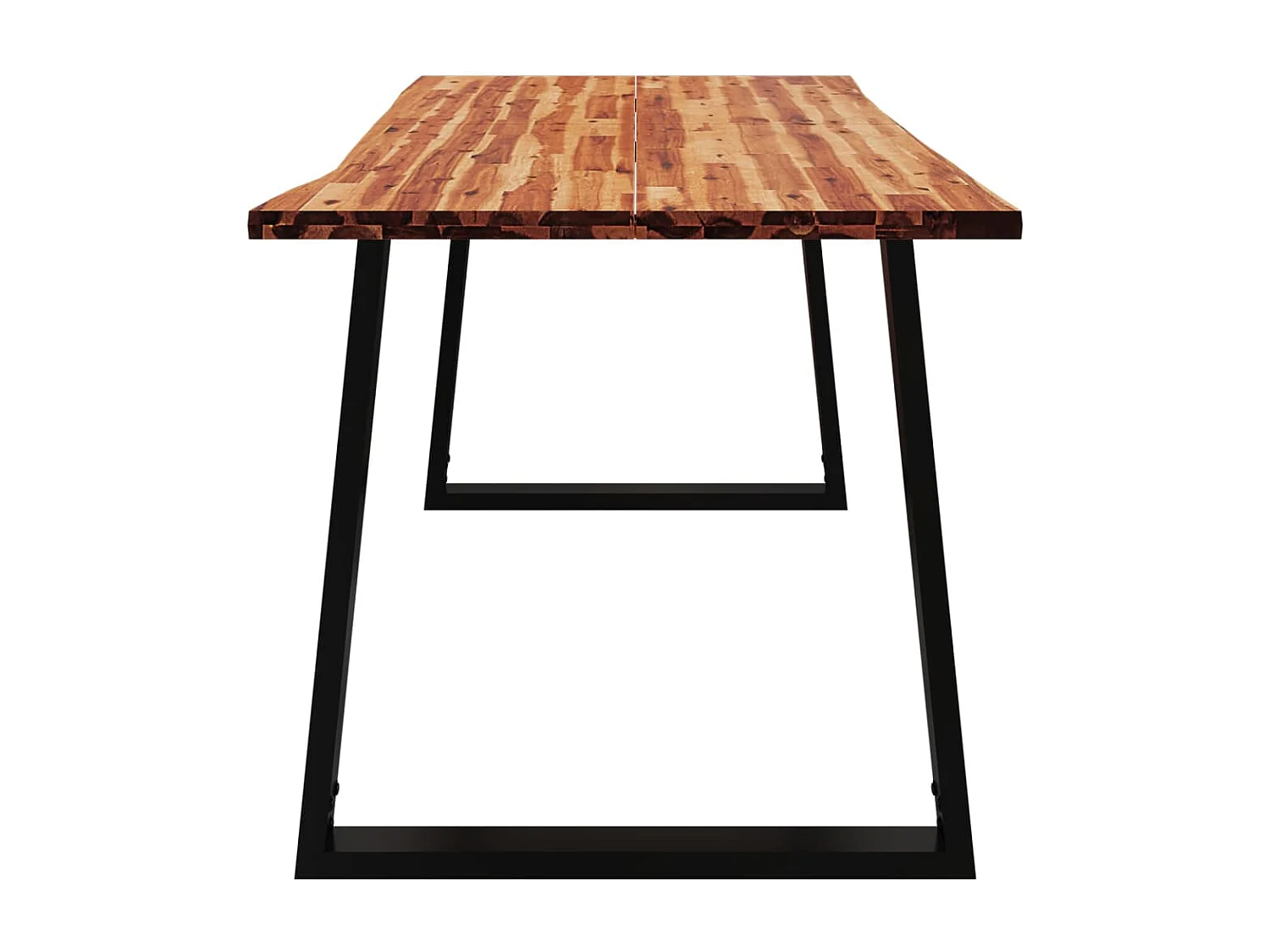 Table à manger 160x80x75 cm bois d'acacia solide à bord vif FR976263