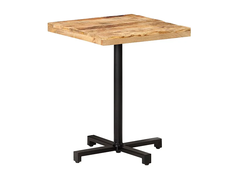 Mesa de bistró cuadrada madera de mango rugosa 60x60x75 cm ES795385